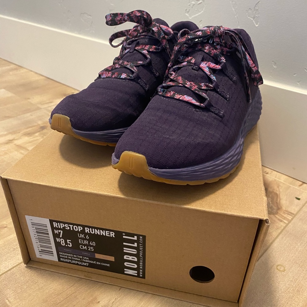NoBull plum Ripstop runners 8.5